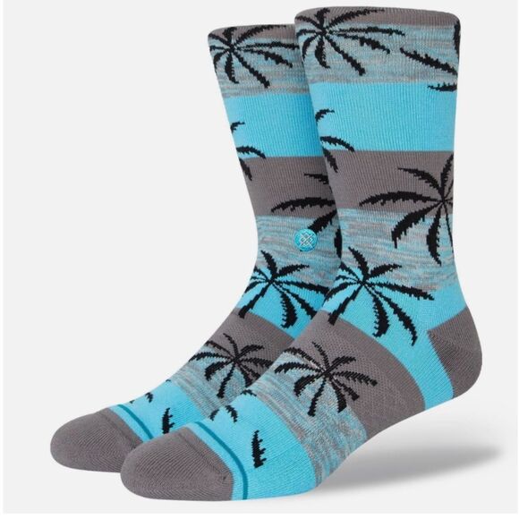 STANCE MEN’S DWAYNE WADE MELANGE PALM CREW HEIGHT CASUAL SIZE LARGE NWT SOCKS - Picture 1 of 6